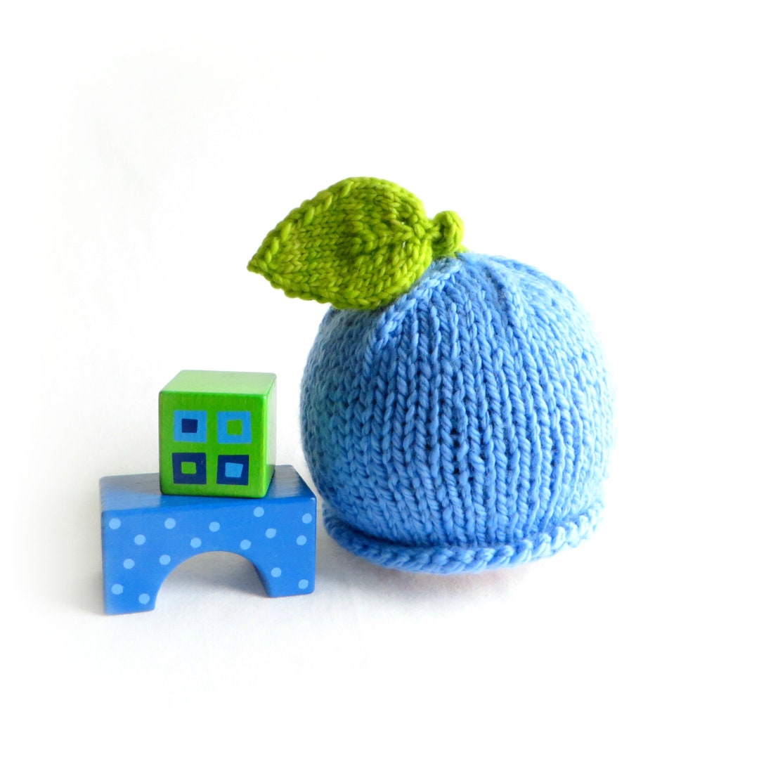 Neon Blueberry Hat Soft Hand Knit Baby Size Ready to Ship Etsy