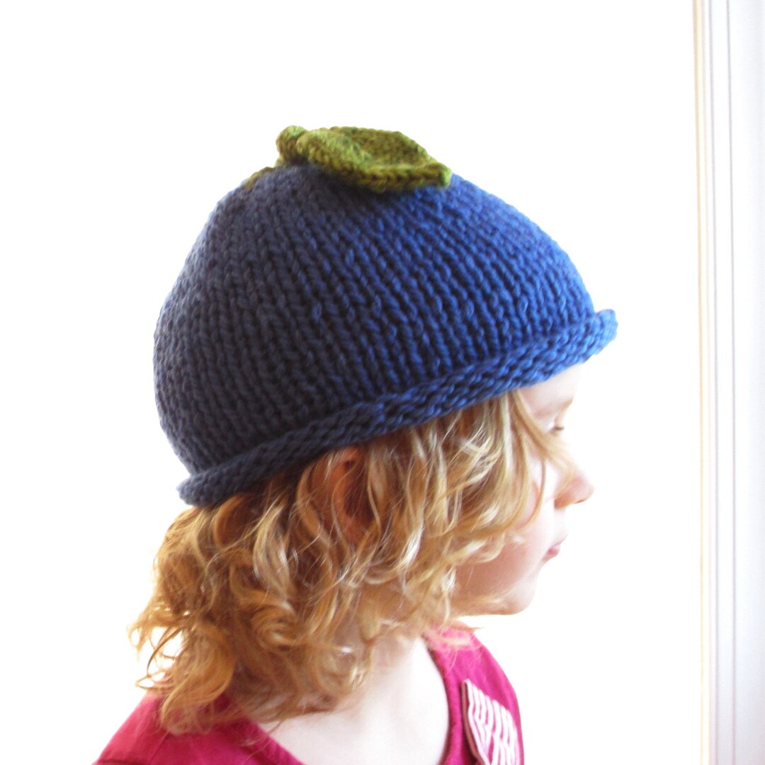 Blueberry Hat Soft Hand Knit Toddler Child Size Ready to Etsy