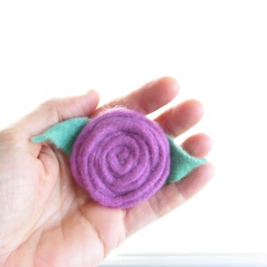 Orchid Cashmere Rose Pin Purple Cashmere Rose Brooch Free Shipping image 5