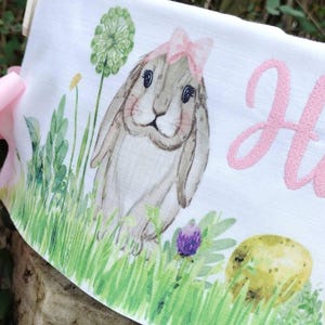 Personalized Easter Basket Liner and basket White Linen Girls Pottery Barn Liner