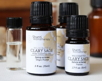 Clary Sage Essential Oil - Wildcrafted Salvia sclarea - France - Pure Essential Oil