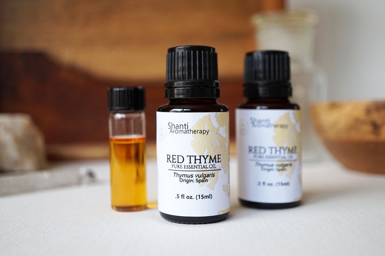 Thyme Essential Oil Red Thyme Thymus Vulgaris Etsy