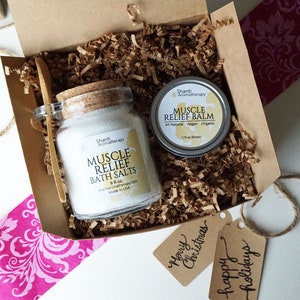 Muscle Relief Gift Set - Gifts For Dad - Gifts For Mom - Gifts For Athletes - Self Care Gifts - Care Package - Spa Gifts