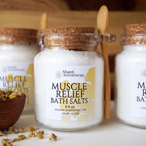 Muscle Relief Bath Salts Mother's Day Gifts Soothing Bath Soak for Sore Muscles, Gifts for Mom, Gifts for Dad, Gifts For Runners image 1