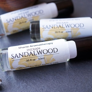 Indian Sandalwood Perfume Cologne - Unisex - Santalum album - Meditation Grounding