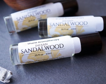 Indian Sandalwood Perfume Cologne - Unisex - Santalum album - Meditation Grounding