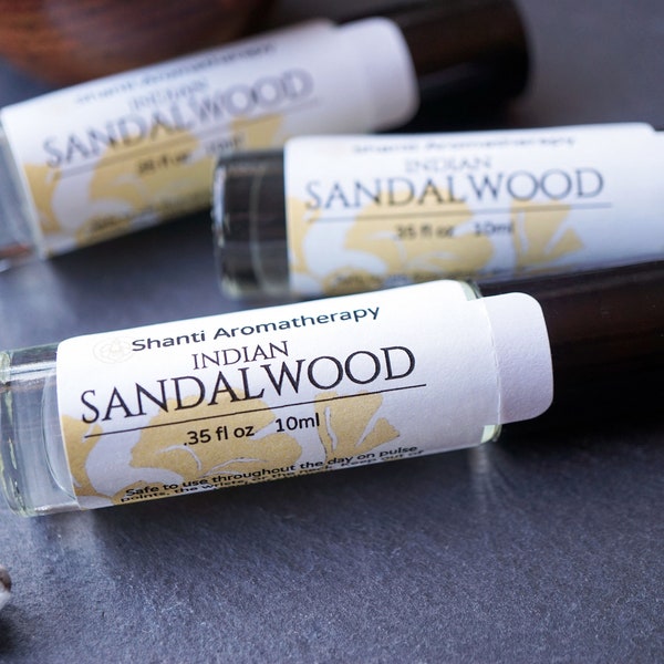 Indian Sandalwood Perfume Cologne - Unisex - Santalum album - Meditation Grounding