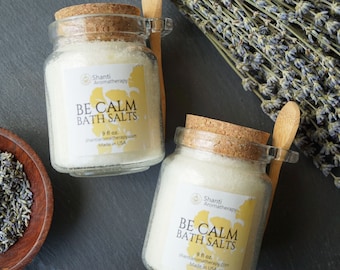 Be Calm Relaxing Bath Salts - Lavender - Stress Relief - Restful Sleep - Gift for Mom - Gift for Women - Best Friend Gift