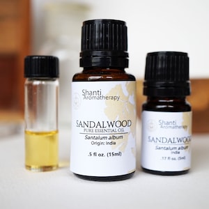 Pure Sandalwood Essential Oil - Sandalwood India - Mysore Sandalwood - Ayurveda - meditation oil