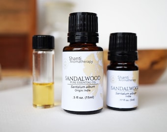 Pure Sandalwood Essential Oil - Sandalwood India - Mysore Sandalwood - Ayurveda - meditation oil