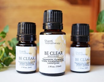 Be Clear Aromatherapy Blend, essential oil blend, sinus diffuser blend