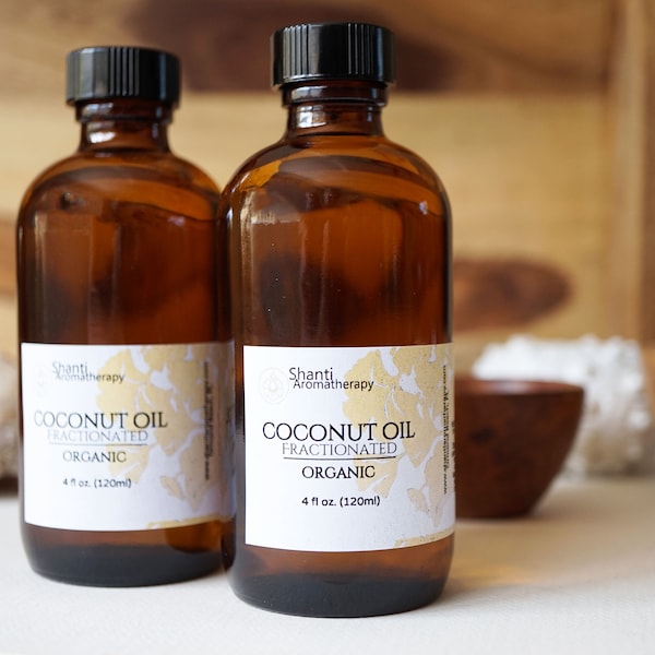 Organic Coconut Oil - Fractionated Coconut Oil - Carrier Oil For Aromatherapy - Massage Oil - Skin Care Oil