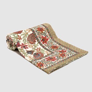Olive green 100% cotton block printed Duvet cover, 86*86 inches, queen duvet