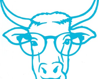 Cow vinyl decal | Etsy