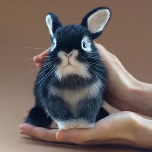 Realistic rabbit toy, Poseable plush bunny, stuffed cute animal