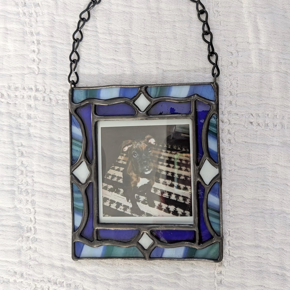 Stained Glass Polaroid Frame, Custom Color Option