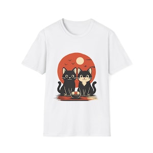 Cute Cat Lovers Unisex Tee | Funny Cat Shirt for Cat Mom and Dad | Animal Lover Gift | Softstyle Casual Wear | Birthday Pet Present Y2K