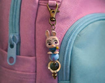 Judy Hopps Keychain – Zootopia Beaded Bag Charm
