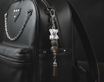 Gothic teddybeer tashanger – Spookycore portemonnee-accessoire, sleutelhanger