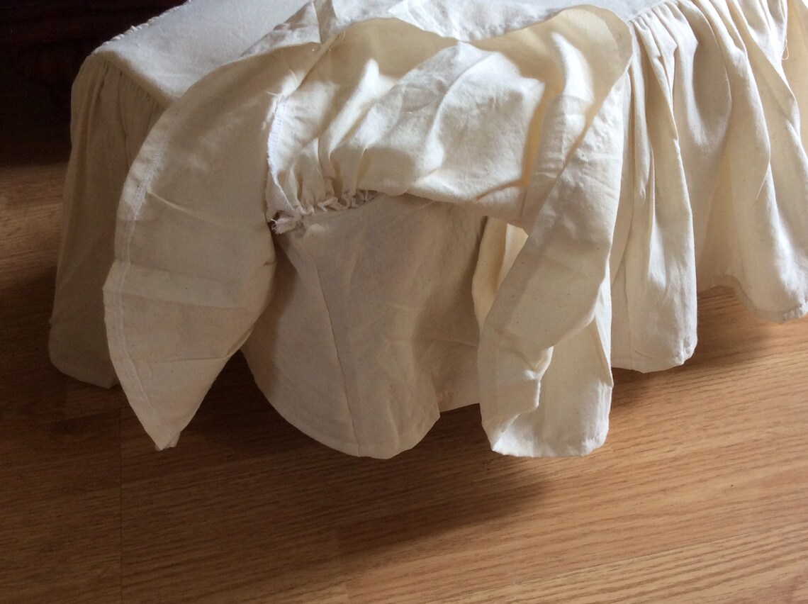 Footstool Slipcover /off White Slipcover/ Ottoman Slipcover/ Etsy