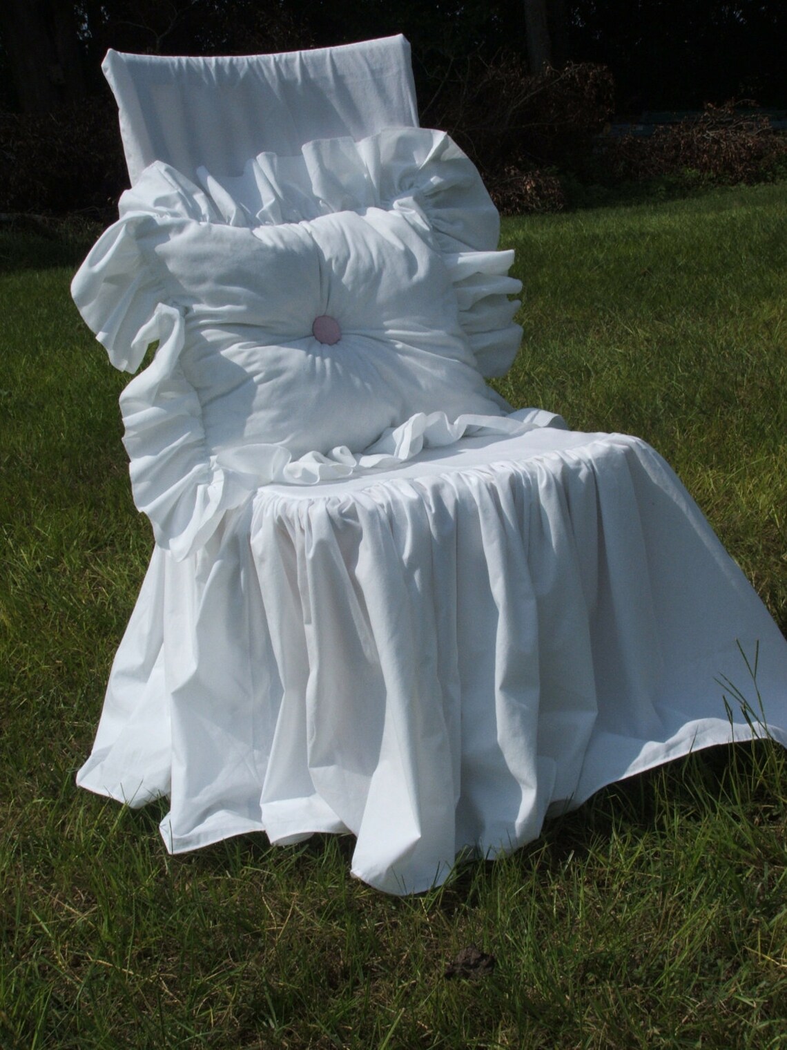 shabby chic chair slipcover Etsy