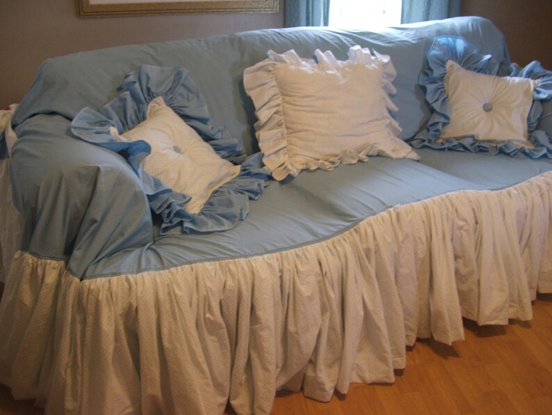 Shabby chic sofa slipcoverthrow.....large Etsy
