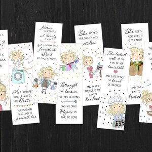 Proverbs 31 Virtuous Woman Bookmarks Instant Download - Etsy