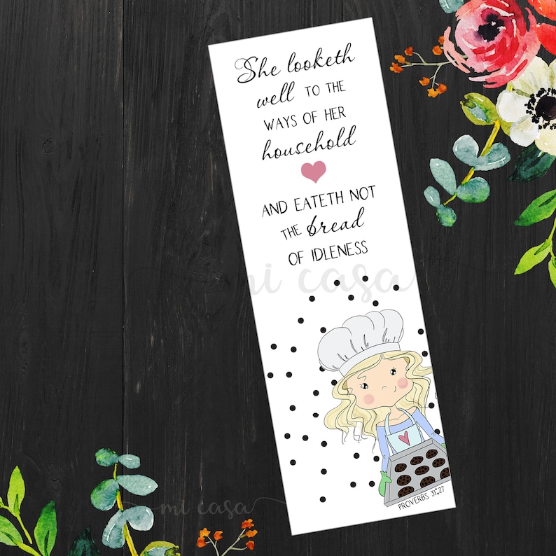 Proverbs 31 Virtuous Woman Bookmarks Instant Download - Etsy