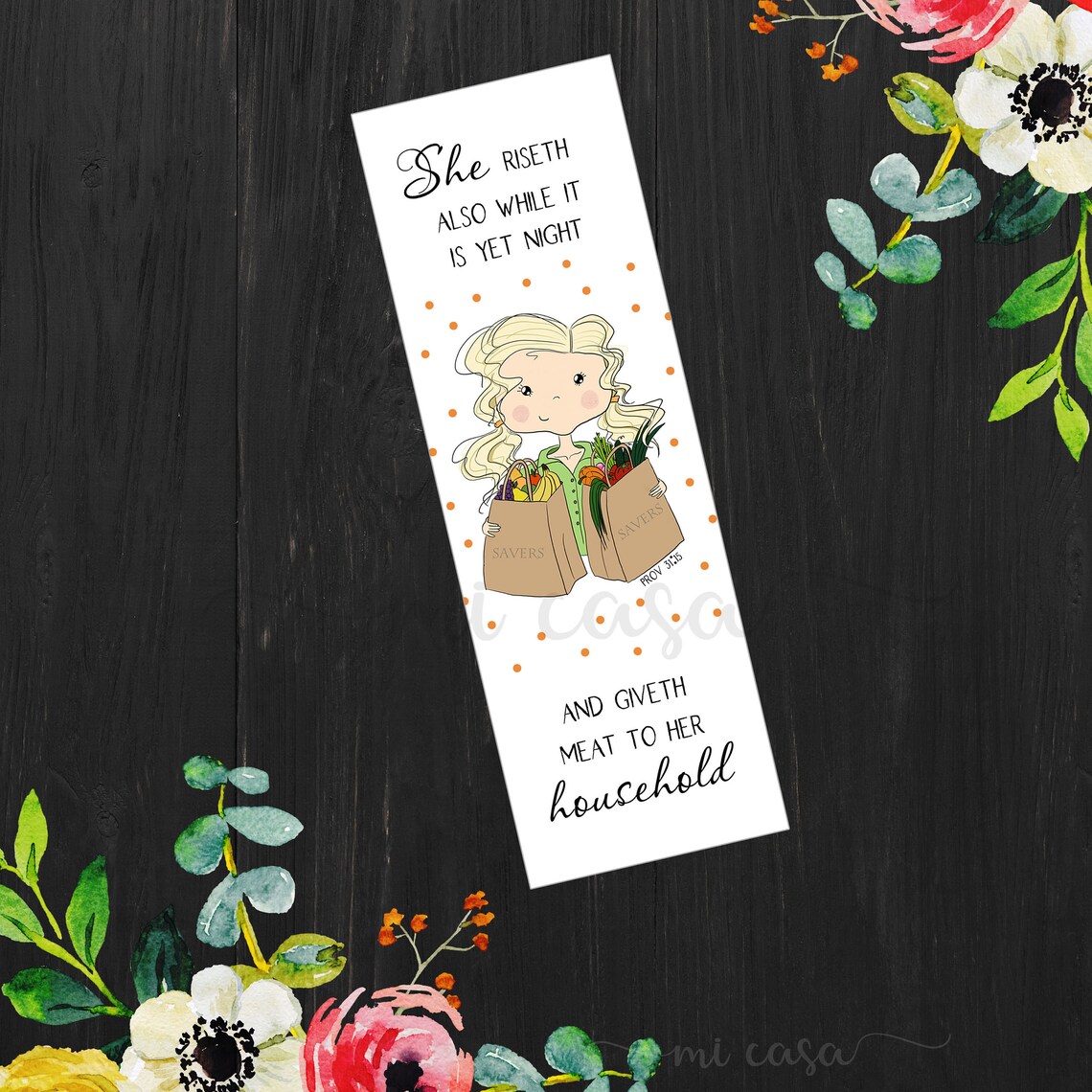 Proverbs 31 Virtuous Woman Bookmarks Instant Download - Etsy