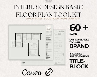 Floor Plan Tool Kit with title block for Interior Designers and Architects