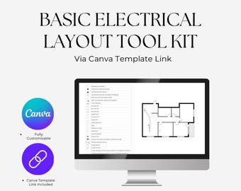 Interior Design lighting layout Plan Canva Toolkit