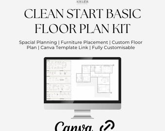 Interior Design Floor Plan Kit | Scaled Canva Template