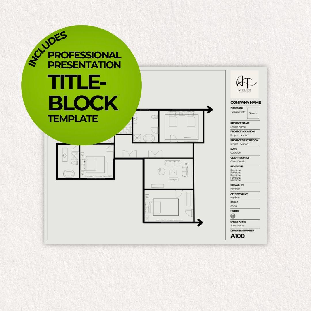 Floor Plan Tool Kit With Title Block for Interior Designers and ...