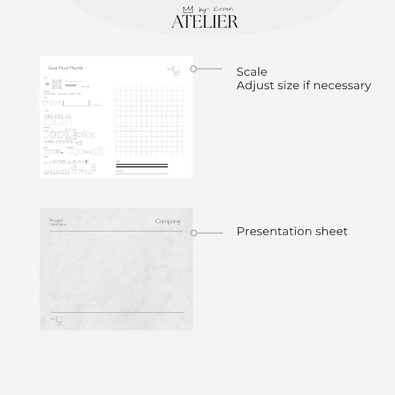 Interior Design Floor Plan Kit, Scaled Canva Template - Etsy