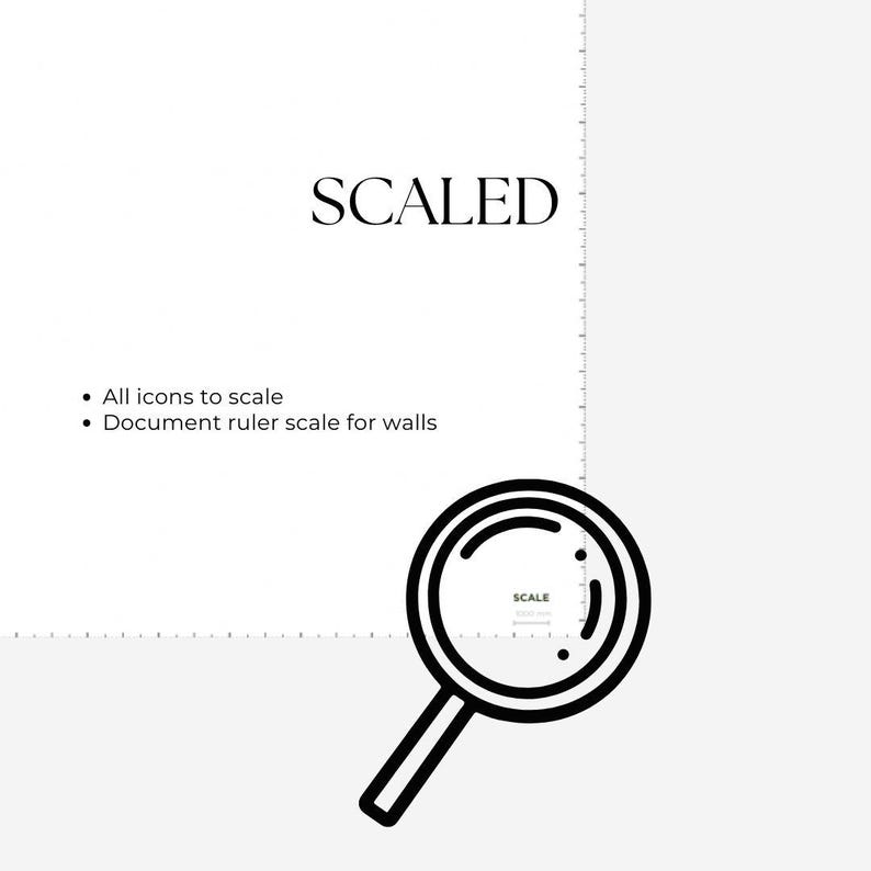 Interior Design Floor Plan Kit | Scaled Canva Template image 3