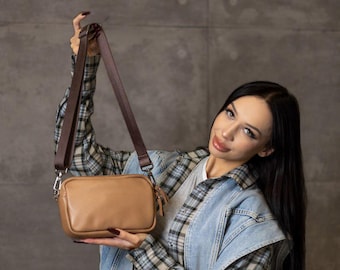 Sac bandoulière femme | Sac à main en cuir | Cadeau pour votre copine | Sac à main