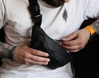 Men's Leather Waist Bag | Fanny Pack | Bum Bag Pattern| Belt bag