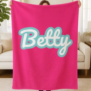 Personalized Baby Blanket with Name, Custom Soft Colorful Blanket for Girls or Boys, Baby Shower Gift, Name Blanket for Newborn or Toddler
