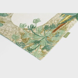 Hand-Tufted Botanical Silk & Wool Rug – Tropical Botanical Archway Design image 4