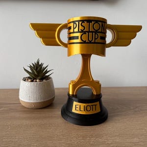 Disney Cars Piston Cup – Custom Name Trophy for Kids or Fans - Made In France
