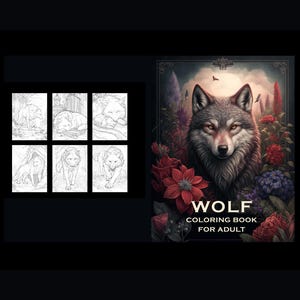 AI Wolf Coloring Book: 56 Printable Forest Designs (PDF & PNG Download)