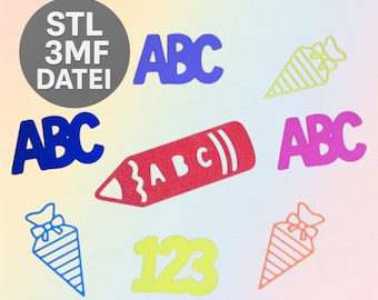 School enrollment decoration table decoration scatter decoration - STL & 3MF file for 3D printer - Digital download