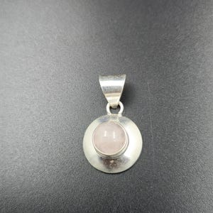 Handmade Rose Quartz Pendant, 925 Silver Healing Crystal Necklace, Stone of Love, Gift for Her, Anniversary Gift, Wedding Gift, Gift For Mom