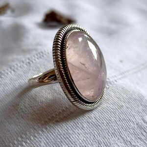 Rose Quartz Ring, 925 Silver Ring, Proposal Ring, Gifts for Her, Wedding Ring, Anniversary Gifts For Women, Gifts For Mom, Pink Stone Ring