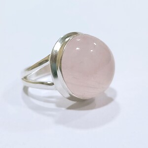 Rose Quartz Ring, 925 Silver Ring, Proposal Ring, Gifts for Her, Wedding Ring, Anniversary Gifts For Women, Gifts For Mom, Pink Stone Ring