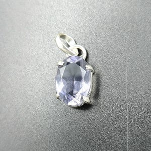 Natural Iolite Pendant, 925 Silver Faceted Gemstone Necklace, Handmade Spiritual Jewelry, Gift for Her, Gift For Mom, Anniversary Gift