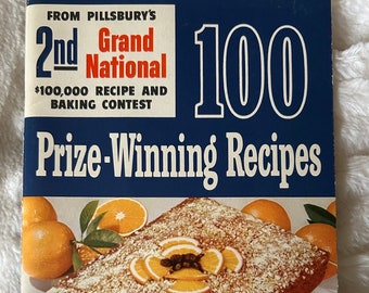 1950 Pillsbury's 2nd Grand National 100 Prize Winning Recipes Erstausgabe illustriertes Kochbuchheft