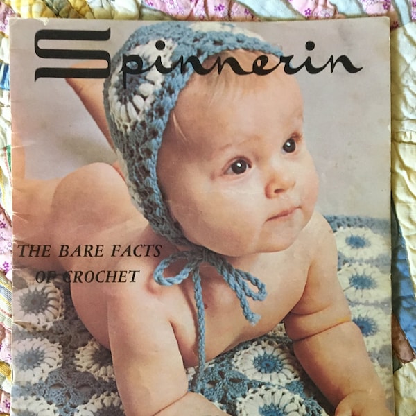 Vintage 1973 Spinnerin The Bare Facts of Crochet For Beginners Instruction Book