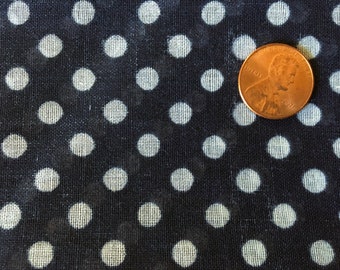 Vintage Navy Blue & White Polka Dot Sheer Cotton Organdy Fabric - Etsy