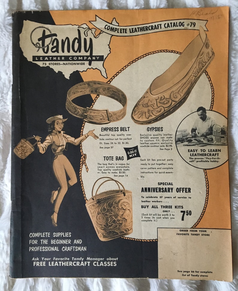 Tandy Leather Company Complete Leathercraft Catalog 79 Shoes Purses Belts Tooling Stamping image 1